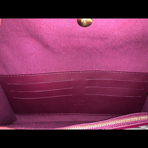 Louis Vuitton Vernis Sunset Boulevard Clutch Bag Violette Purple - Picture 8 of 12